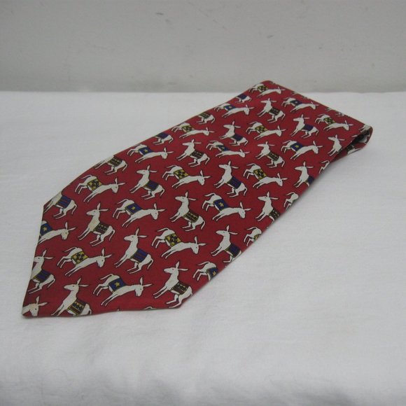 Vintage DNC Democratic National Convention Silk Tie Donkey Politics - Picture 1 of 5